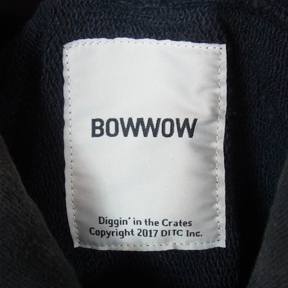 BOWWOW バウワウ 24AW HARD AGING SWEAT HOODIE ダメージ加工 スウェット フーディー パーカー グレー系 L【中古】