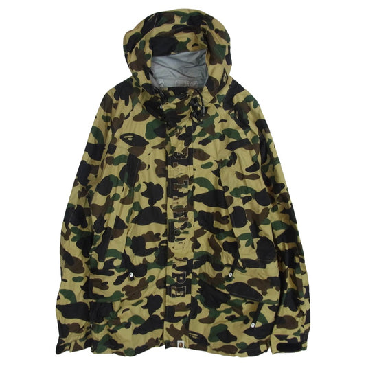 A BATHING APE アベイシングエイプ 001HJB801001X 1ST CAMO SNOWBOARD JACKET ファーストカモ スノボ スノーボード ジャケット ベージュ系 L【中古】