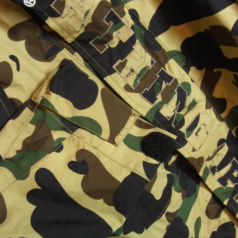 A BATHING APE アベイシングエイプ 001HJB801001X 1ST CAMO SNOWBOARD JACKET ファーストカモ スノボ スノーボード ジャケット ベージュ系 L【中古】