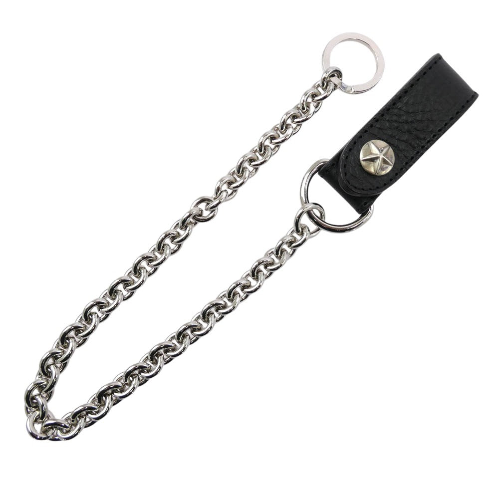 CALEE キャリー 25AW CL-25AW028LE SILVER STAR CONDHO LEATHER WALLET CHAIN シルバー スターコンチョ ウォレット チェーン ブラック系 シルバー系【中古】