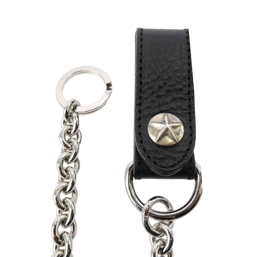 CALEE キャリー 25AW CL-25AW028LE SILVER STAR CONDHO LEATHER WALLET CHAIN シルバー スターコンチョ ウォレット チェーン ブラック系 シルバー系【中古】