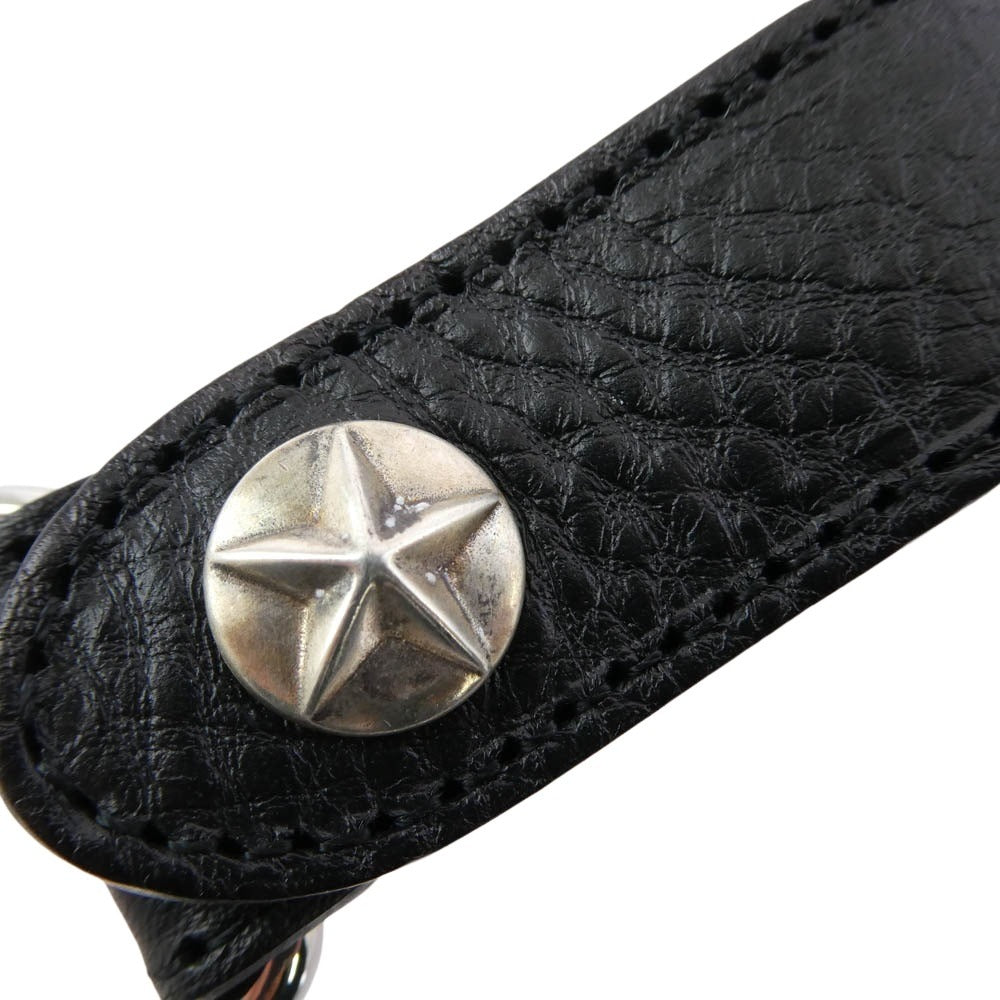 CALEE キャリー 25AW CL-25AW028LE SILVER STAR CONDHO LEATHER WALLET CHAIN シルバー スターコンチョ ウォレット チェーン ブラック系 シルバー系【中古】