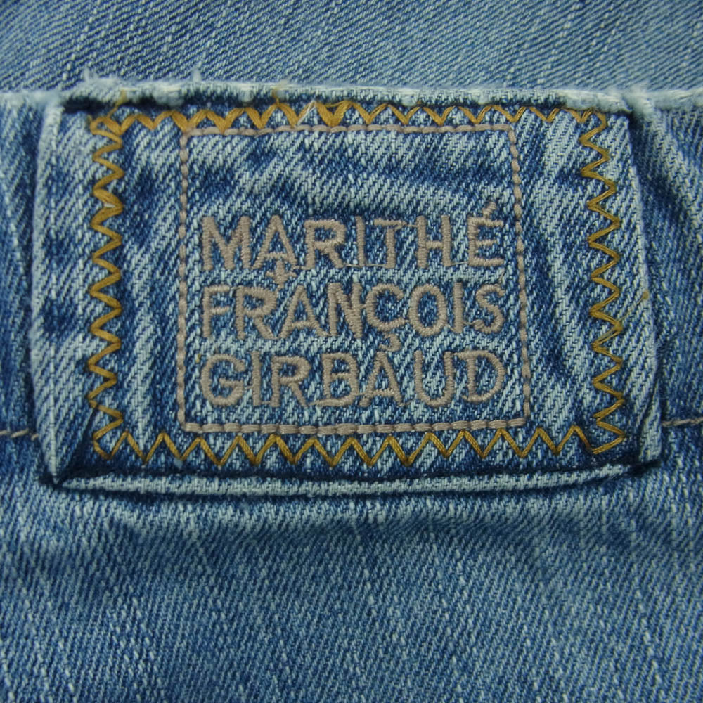 MARITHE + FRANCOIS GIRBAUD マリテフランソワジルボー シャトル ショーツ ワイド デニム ショート パンツ インディゴブルー系 36【中古】