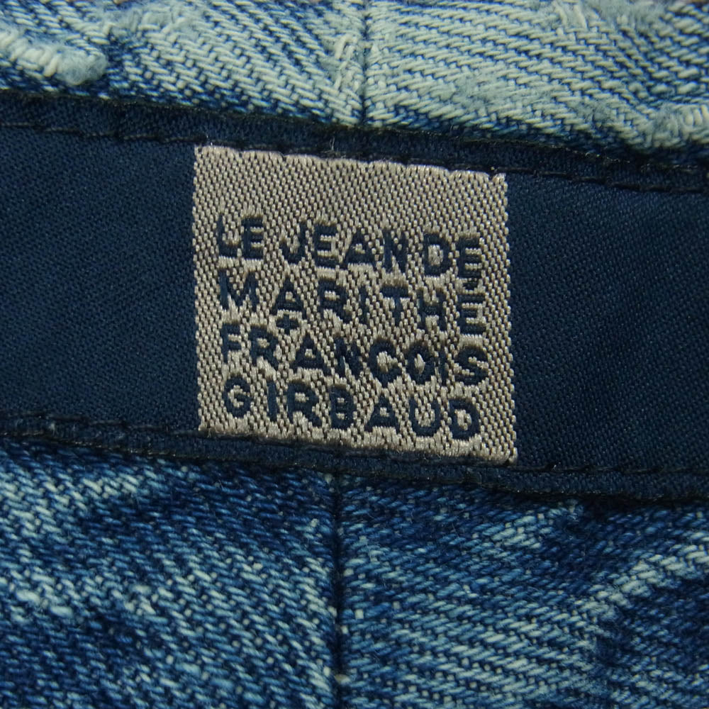 MARITHE + FRANCOIS GIRBAUD マリテフランソワジルボー シャトル ショーツ ワイド デニム ショート パンツ インディゴブルー系 36【中古】