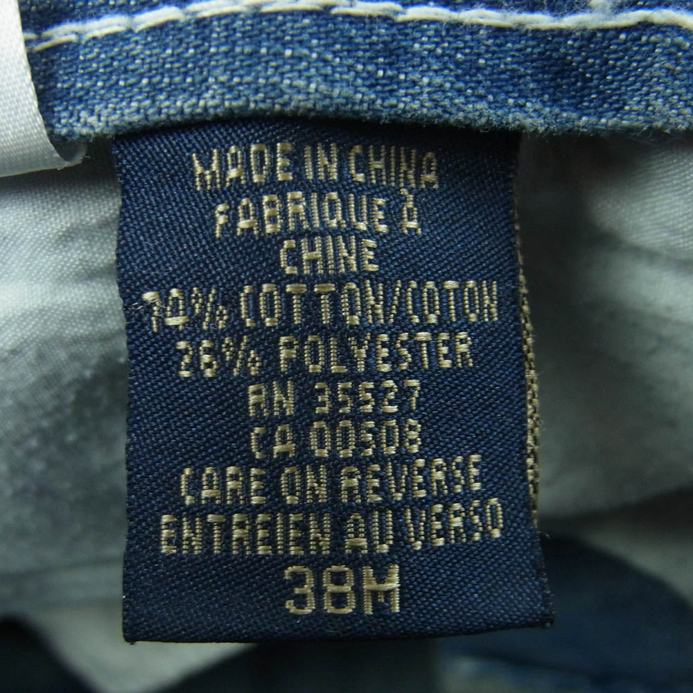 MARITHE + FRANCOIS GIRBAUD マリテフランソワジルボー シャトル パンツ ワイド デニム パンツ インディゴブルー系 38M【中古】
