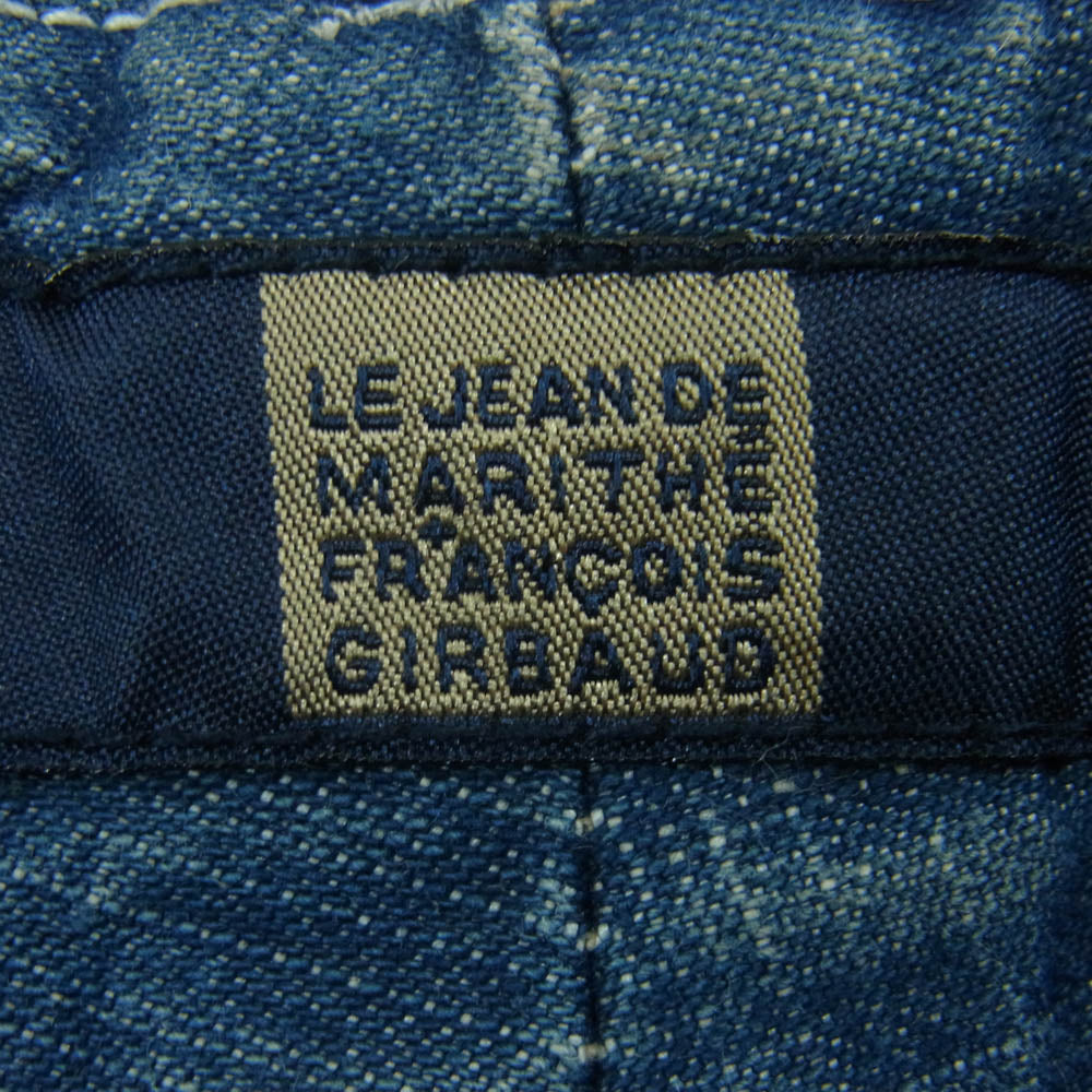 MARITHE + FRANCOIS GIRBAUD マリテフランソワジルボー シャトル パンツ ワイド デニム パンツ インディゴブルー系 38M【中古】