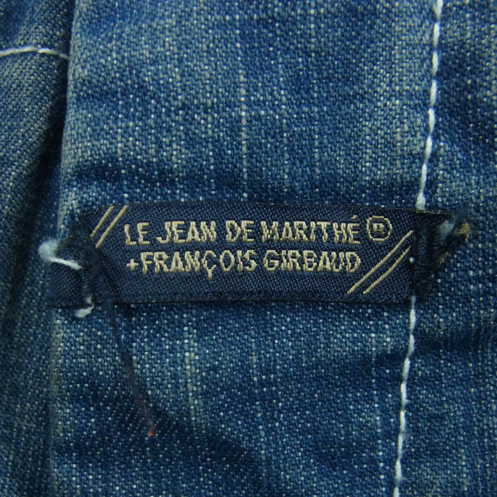 MARITHE + FRANCOIS GIRBAUD マリテフランソワジルボー シャトル パンツ ワイド デニム パンツ インディゴブルー系 38M【中古】