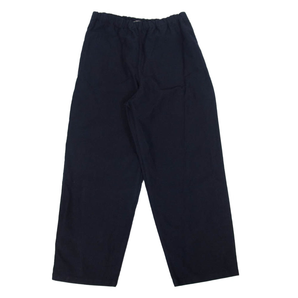 ワイ 165-4240324 ORGANIC COTTON MOLESKIN TAPERED EASY TR オーガニックコットン モールスキン テーパード イージー トラウザーズ ネイビー系 L【中古】