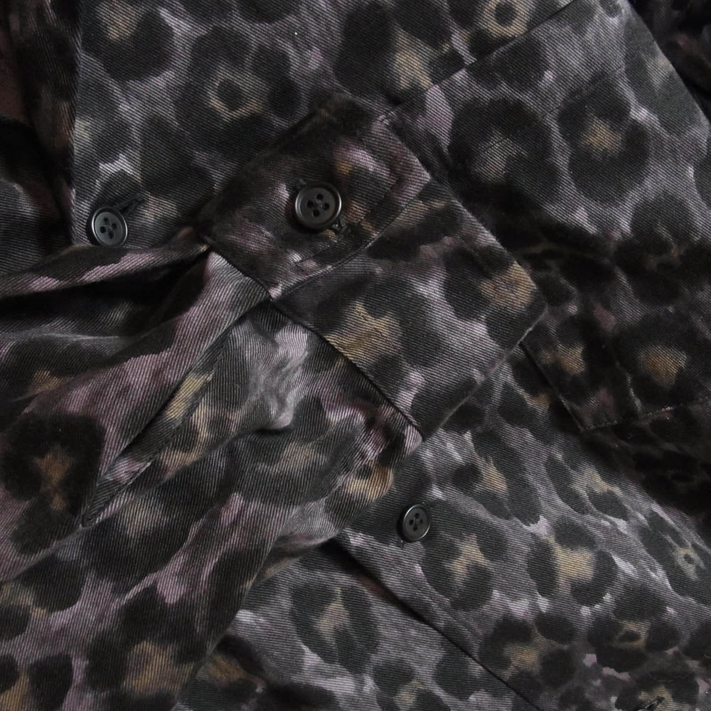 ROTTWEILER ロットワイラー RW24A0207 R9 LEOPARD OPENCOLLAR SHIRT レオパード オープンカラー 開襟 シャツ ブラック系 M【中古】