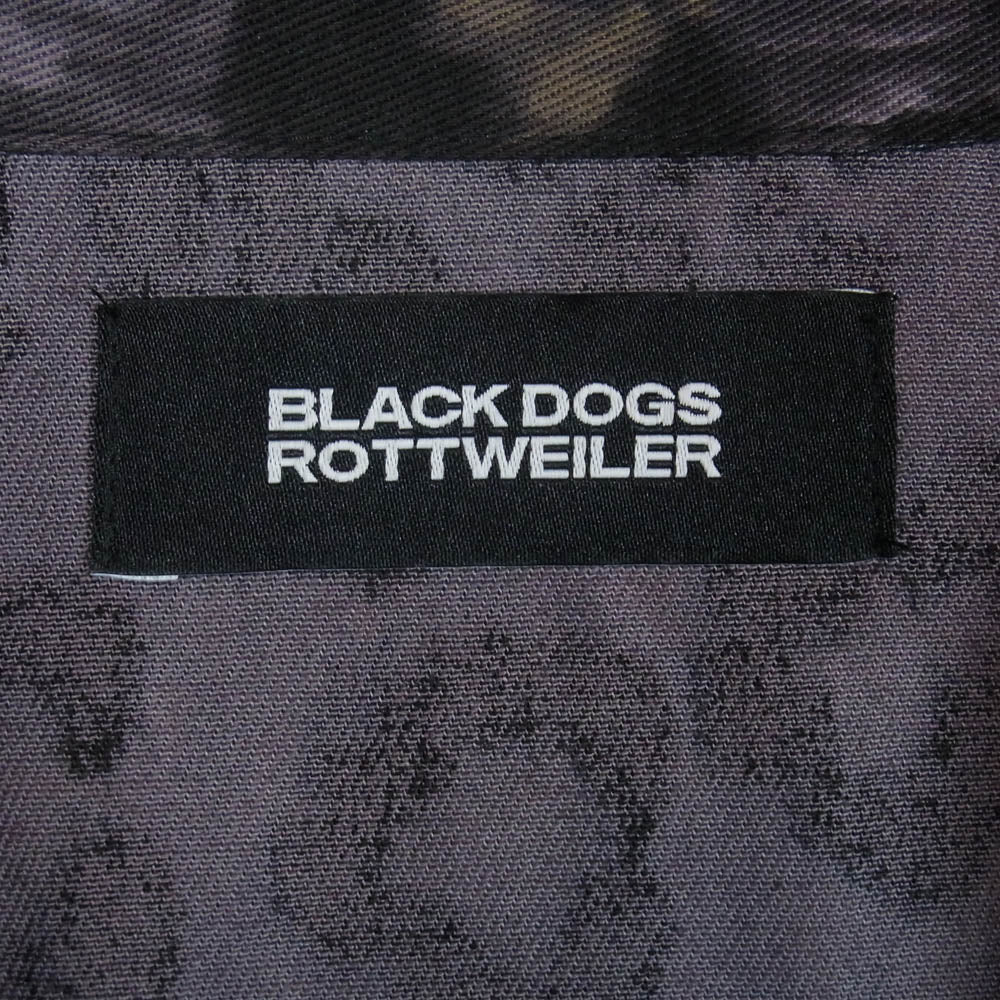 ROTTWEILER ロットワイラー RW24A0207 R9 LEOPARD OPENCOLLAR SHIRT レオパード オープンカラー 開襟 シャツ ブラック系 M【中古】