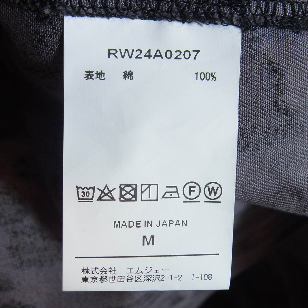 ROTTWEILER ロットワイラー RW24A0207 R9 LEOPARD OPENCOLLAR SHIRT レオパード オープンカラー 開襟 シャツ ブラック系 M【中古】