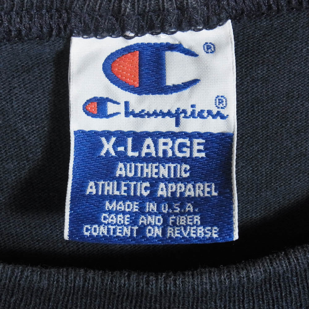 Champion チャンピオン ミシガン MICHIGAN 半袖 Tシャツ ネイビー系 XL【中古】