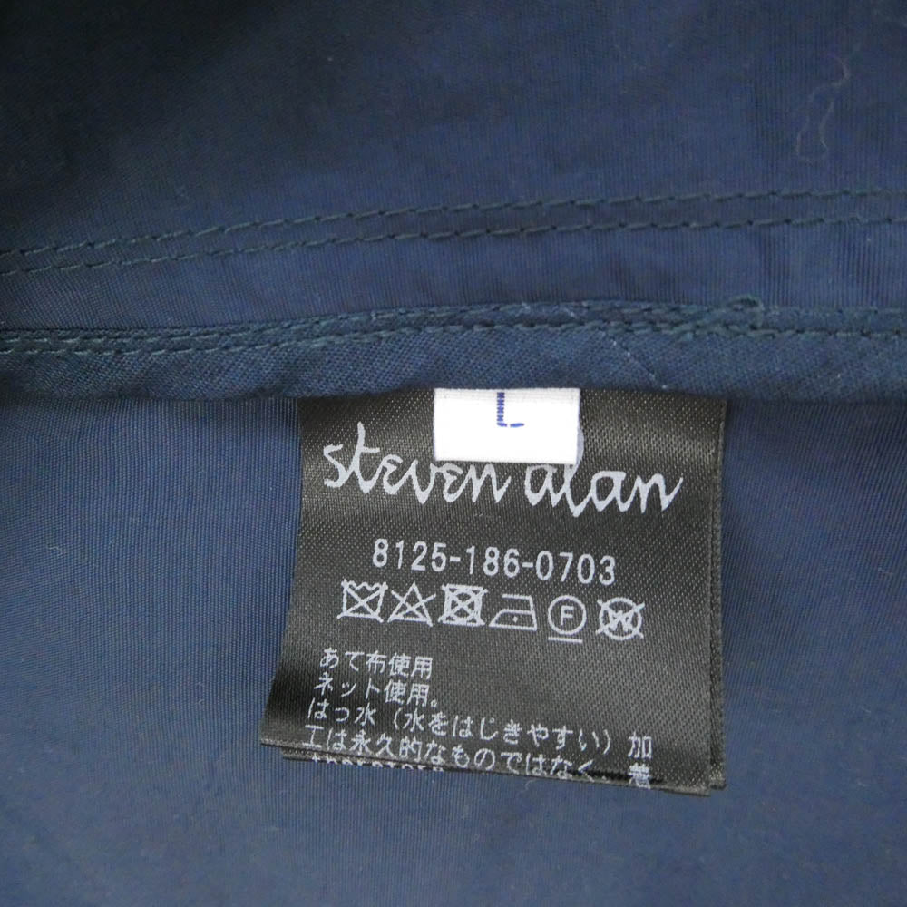 スティーブンアラン 8125-186-0703 OVERSIZE RAIN BALMACAAN COAT オーバーサイズ レイン バルマカーン コート ネイビー系 L【中古】