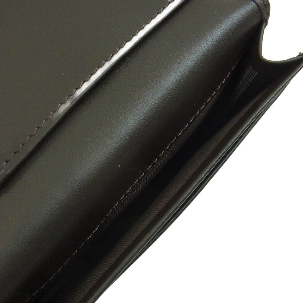 POLO RALPH LAUREN ポロ・ラルフローレン レザー 名刺入れ カードケース 牛革 中国製 ダークブラウン系【美品】【中古】