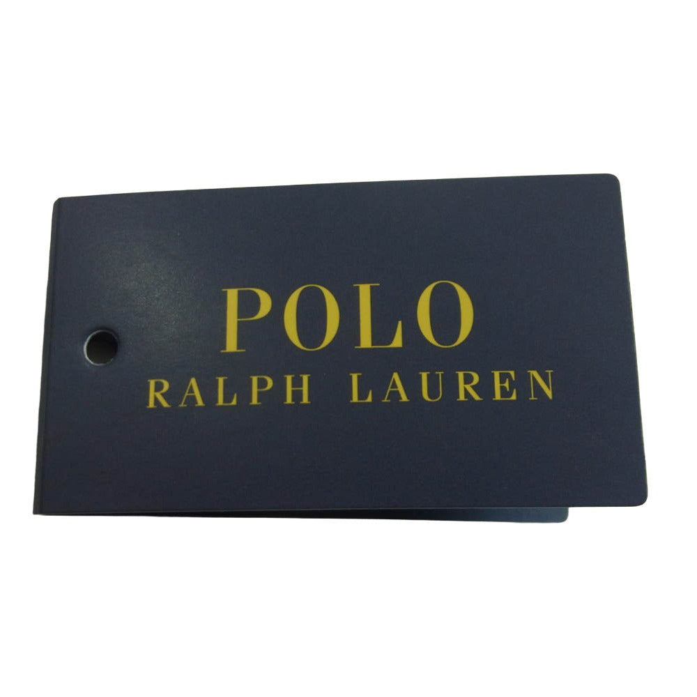 POLO RALPH LAUREN ポロ・ラルフローレン レザー 名刺入れ カードケース 牛革 中国製 ダークブラウン系【美品】【中古】