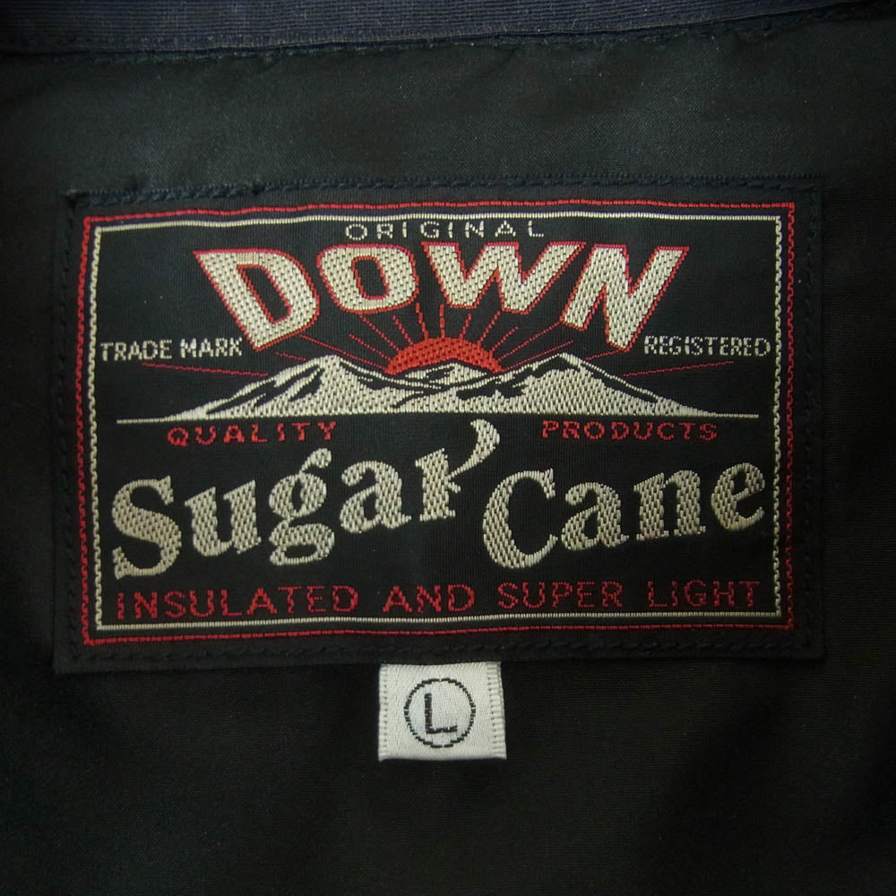 SUGAR CANE シュガーケーン SC12340 LATHER YOKE DOWN VEST レザーヨーク ダウン ベスト 中国製 ブラック系 L【中古】