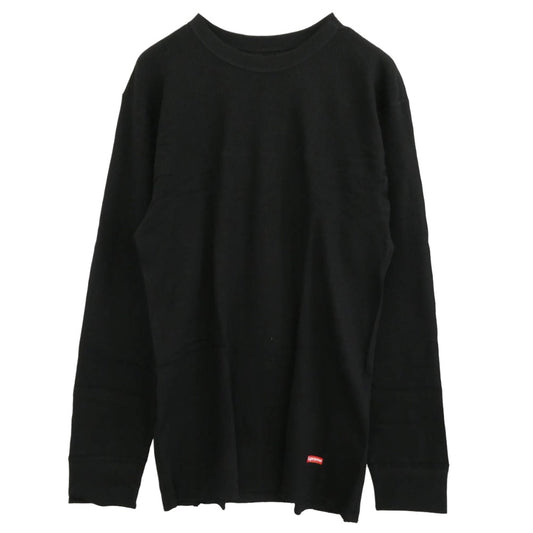 Supreme シュプリーム × HANES ヘインズ Thermal Crew クルーネック サーマル 長袖カットソー ブラック ブラック系 L【新古品】【未使用】【中古】