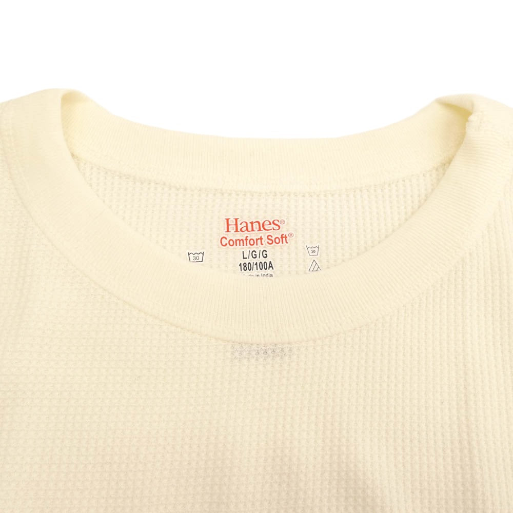 Supreme シュプリーム × HANES ヘインズ Thermal Crew クルーネック サーマル 長袖カットソー ホワイト ホワイト系 L【新古品】【未使用】【中古】
