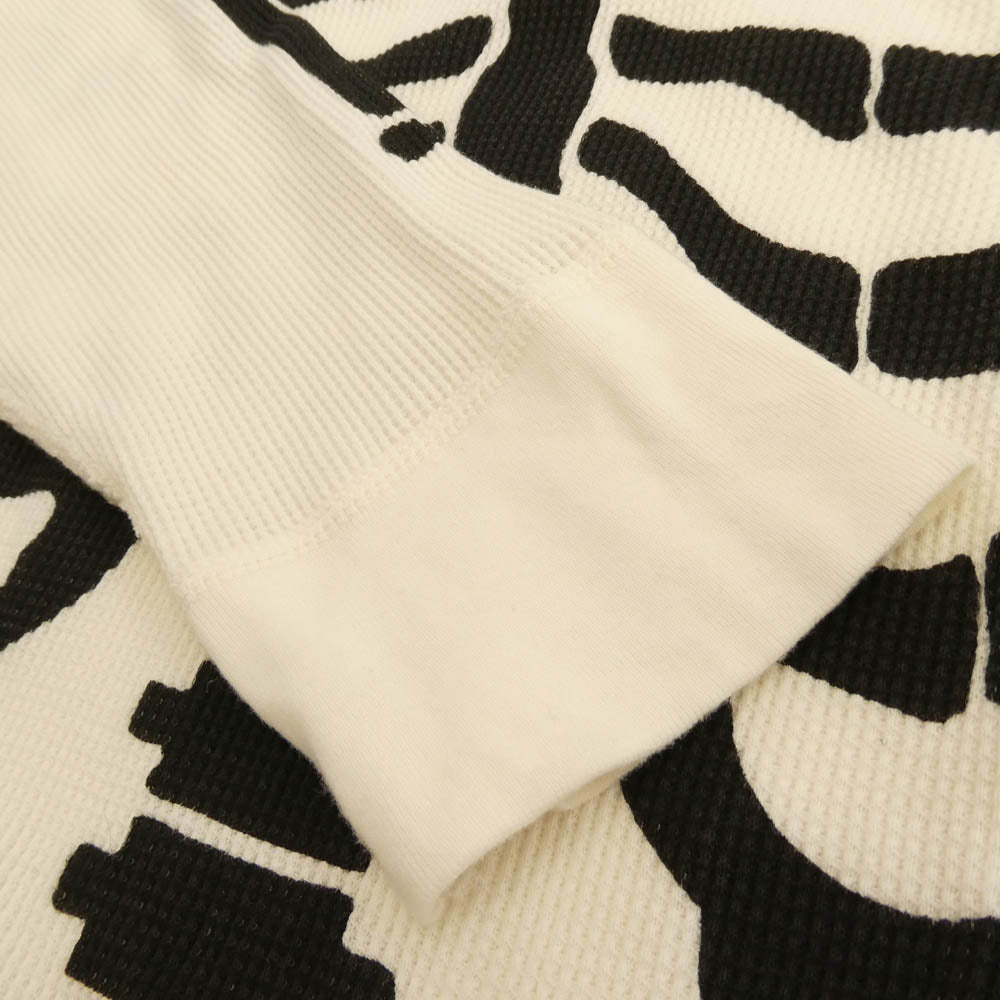 Supreme シュプリーム 25AW × HANES ヘインズ Bones Thermal Crew ボーンプリント サーマル クルーネック 長袖カットソー ホワイト ホワイト系 L【極上美品】【中古】