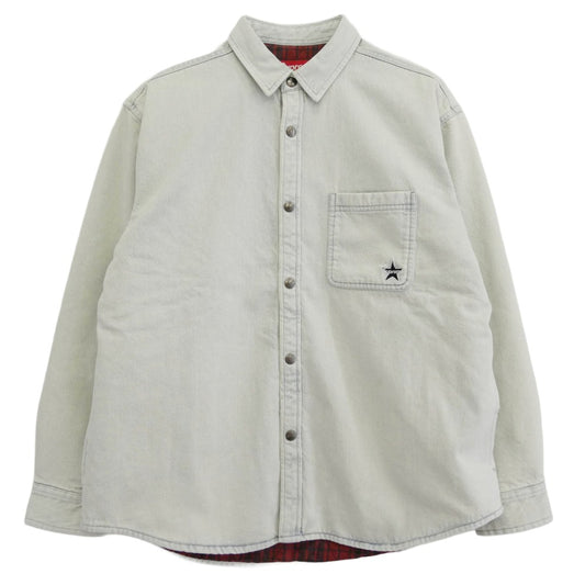 Supreme シュプリーム 25AW Quilted Lined Denim Snap Shirt キルテッド デニム スナップ 長袖シャツ インディゴブルー系 M【新古品】【未使用】【中古】