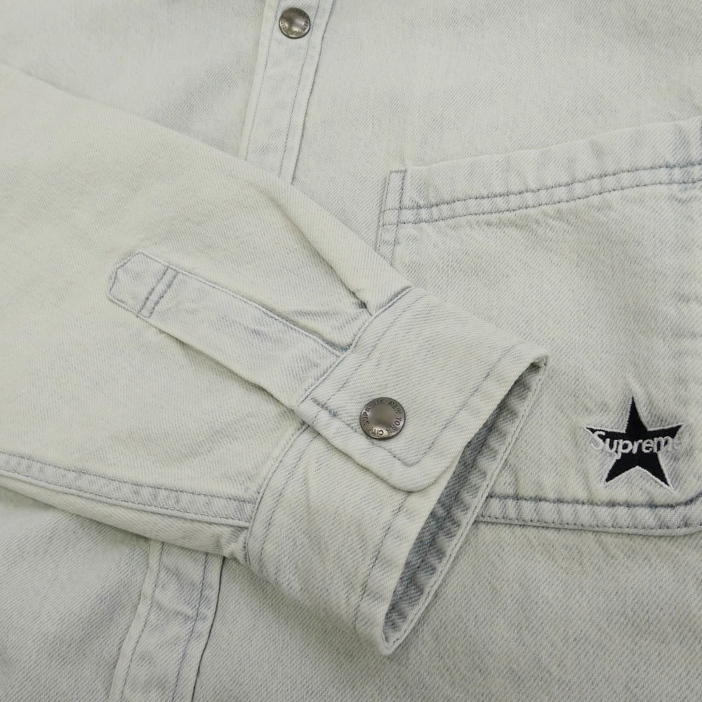 Supreme シュプリーム 25AW Quilted Lined Denim Snap Shirt キルテッド デニム スナップ 長袖シャツ インディゴブルー系 M【新古品】【未使用】【中古】