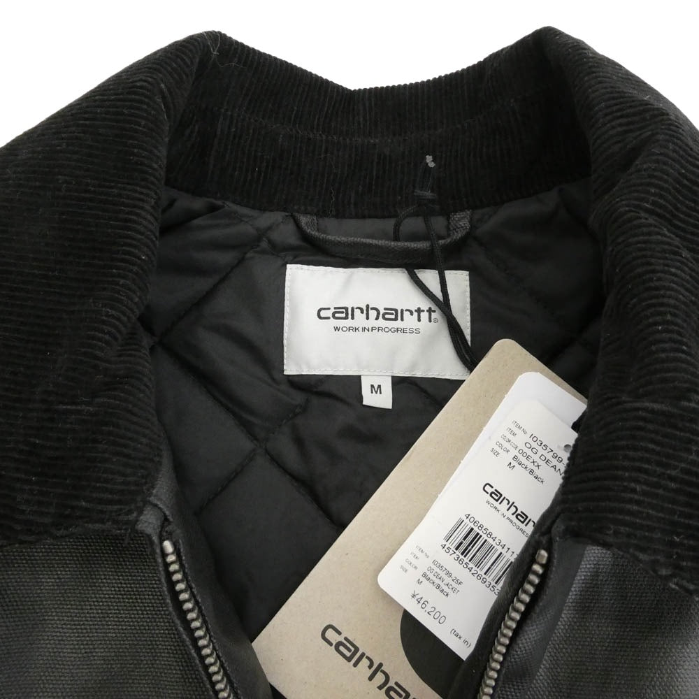 Carhartt カーハート 25AW I035799-25F OG DEAN JACKET オリジナル ディーン ジャケット コットンキャンバス ジップアップ ジャケット ブラック系 M【新古品】【未使用】【中古】