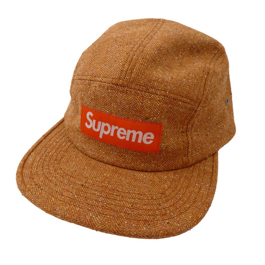 Supreme シュプリーム 12SS herringbone donegal camp cap ヘリンボーン ドネガル キャンプ キャップ オレンジ系【極上美品】【中古】