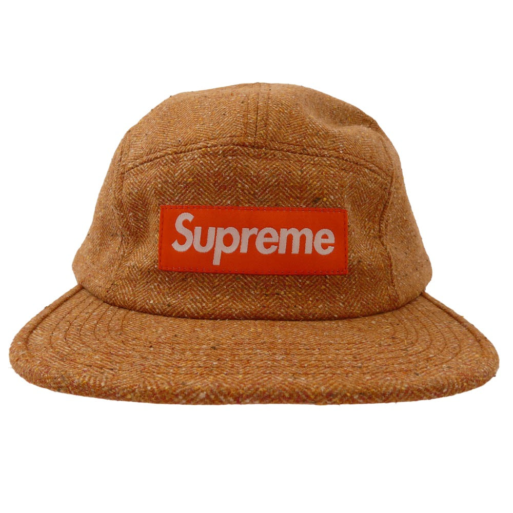 Supreme シュプリーム 12SS herringbone donegal camp cap ヘリンボーン ドネガル キャンプ キャップ オレンジ系【極上美品】【中古】