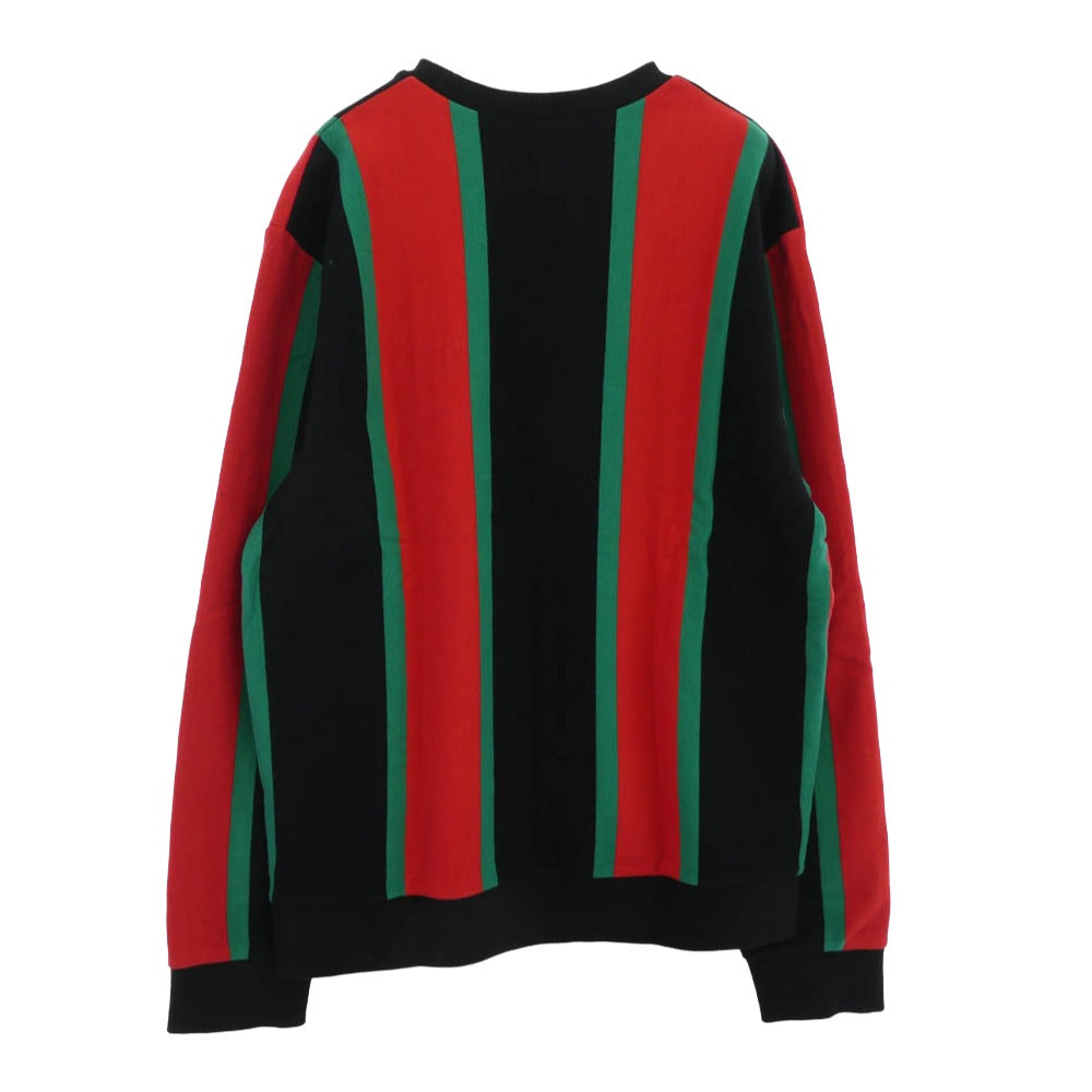 Supreme シュプリーム 17AW ワングラム期 Vertical Striped Pique Crewneck ヴァーティカル ストライプド ピケ クルーネック スウェット M【中古】