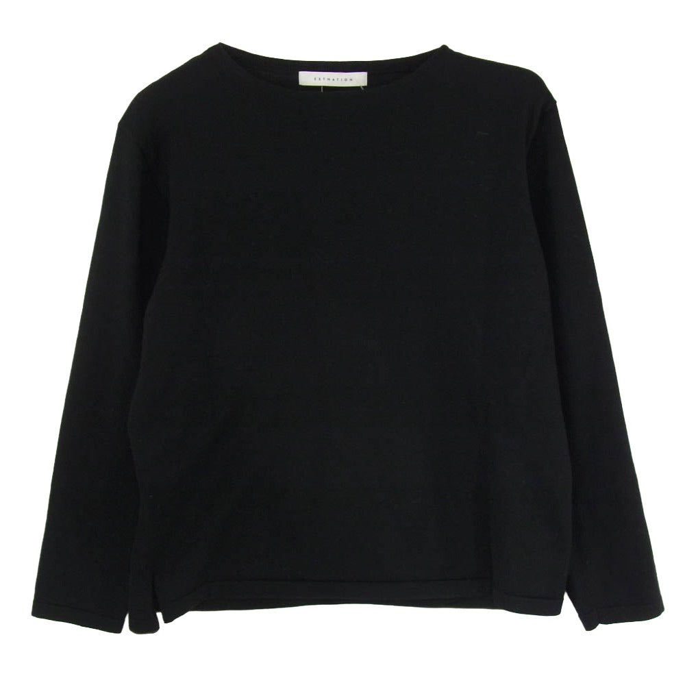 エストネーション 72-234-12-080032 ロングスリーブ 長袖 ニット カットソー ブラック系 M【中古】