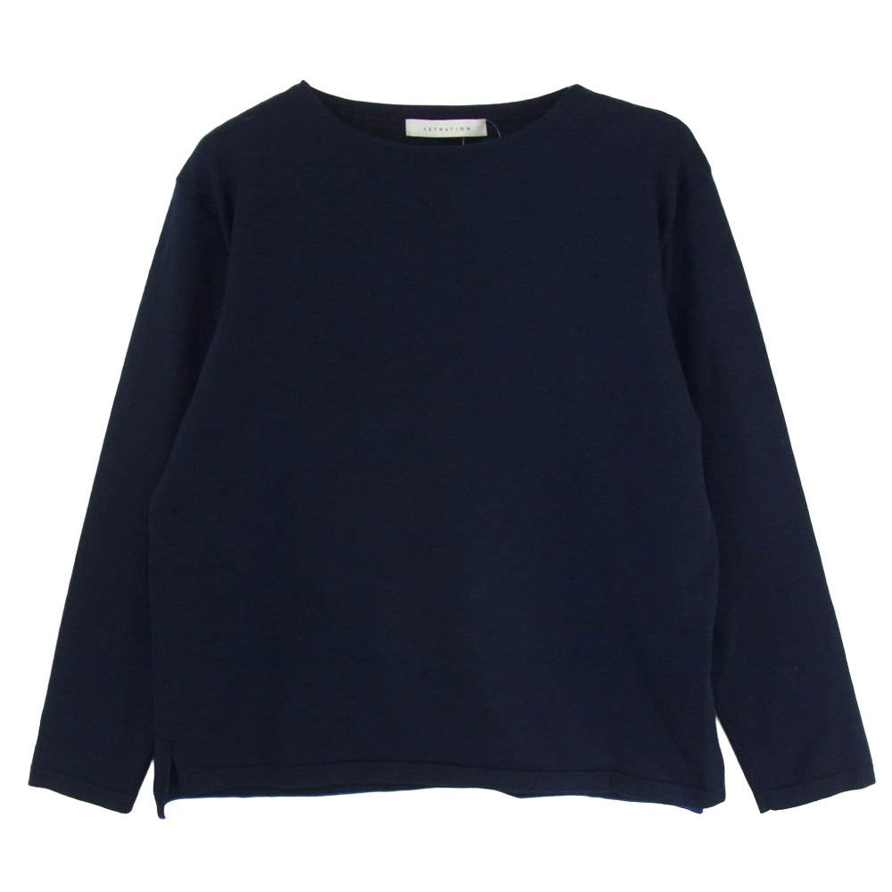 エストネーション 72-234-12-080032 ロングスリーブ 長袖 ニット カットソー ネイビー系 M【中古】