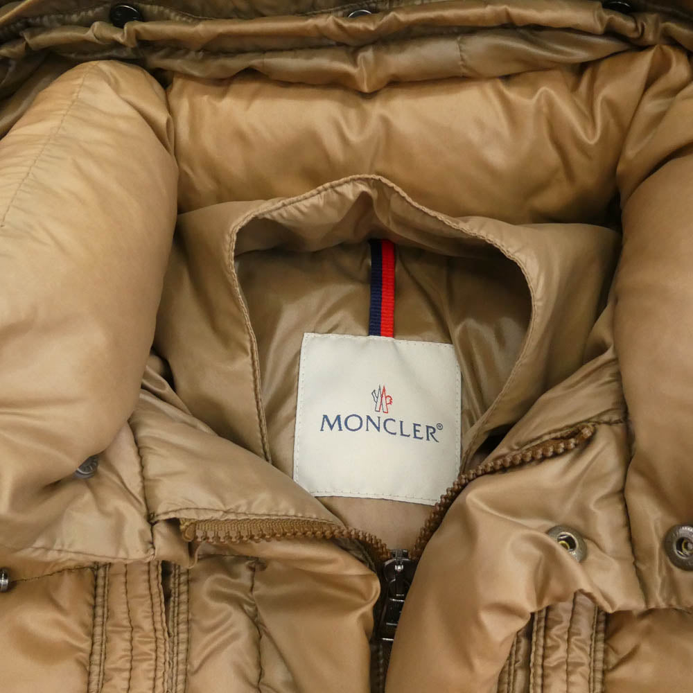 MONCLER モンクレール Z7H0890 ROD スープリームスタグ ファー ダウン ジャケット ブラウン系 3【中古】