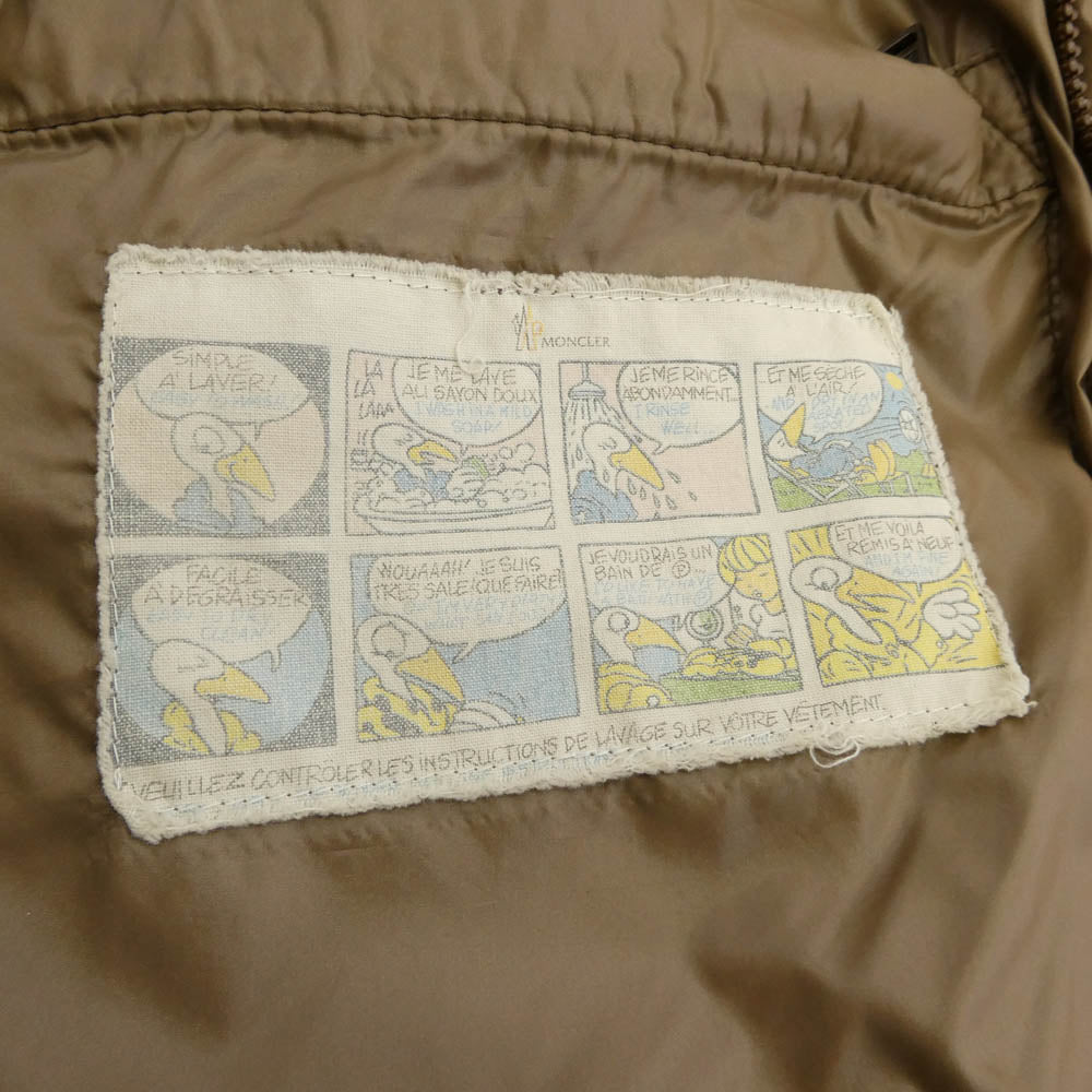 MONCLER モンクレール Z7H0890 ROD スープリームスタグ ファー ダウン ジャケット ブラウン系 3【中古】