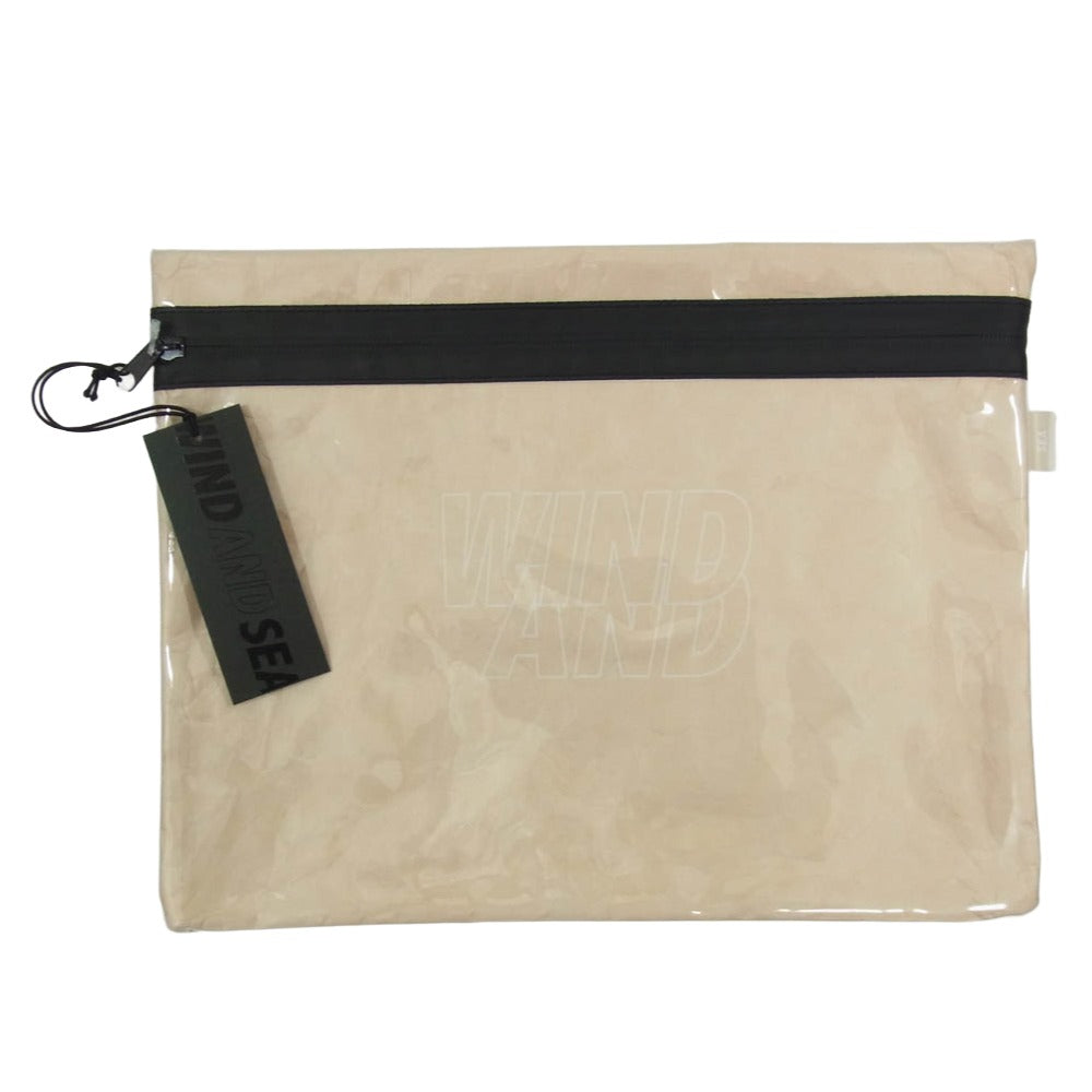 WIND AND SEA ウィンダンシー 24SS WDS-O-CLA-24-Q4-AC-05 Clarity TPU Clutch Bag クラリティ クラッチ バッグ ベージュ系【新古品】【未使用】【中古】