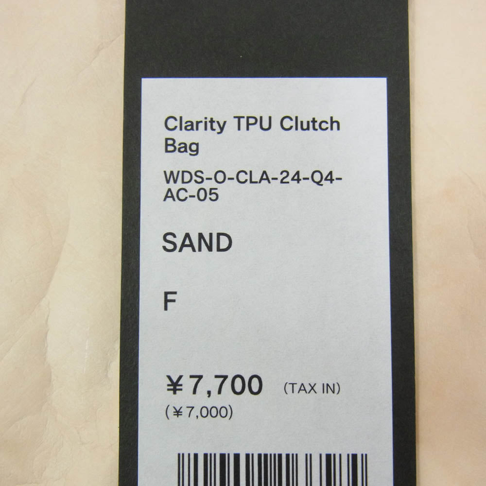 WIND AND SEA ウィンダンシー 24SS WDS-O-CLA-24-Q4-AC-05 Clarity TPU Clutch Bag クラリティ クラッチ バッグ ベージュ系【新古品】【未使用】【中古】