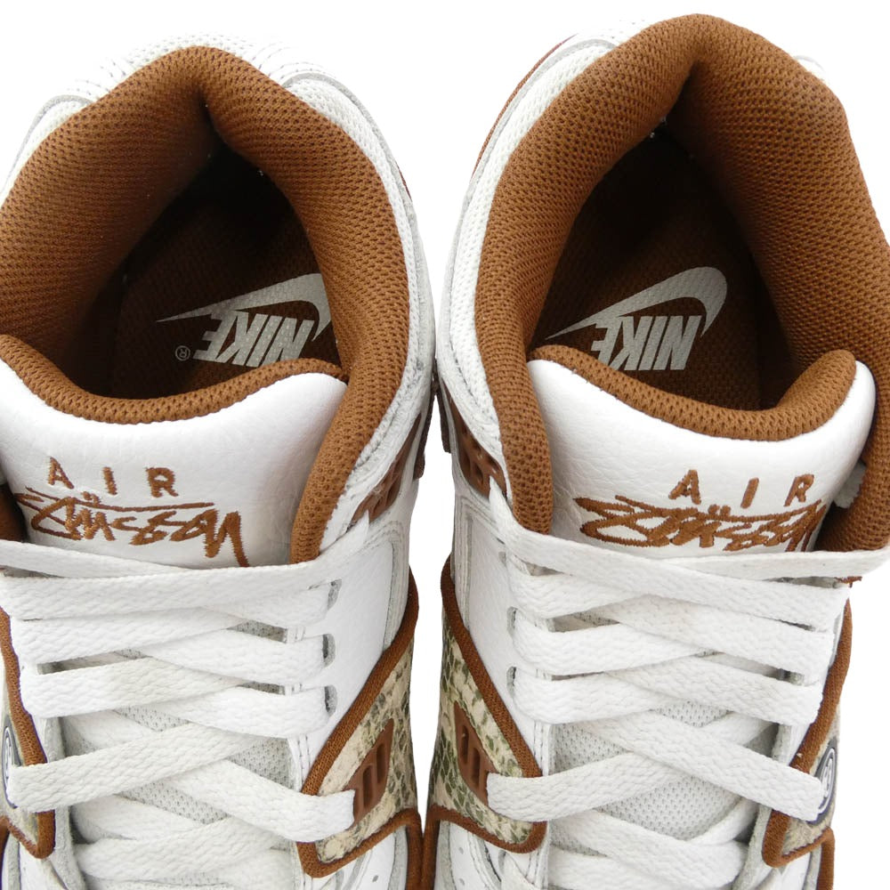 NIKE ナイキ 23AW FD6475-100 x Stussy Air Flight 89 Low SP White and Pecan エア フライト ロー ホワイト アンド ピーカン スニーカー オフホワイト系 ブラウン系 23【中古】