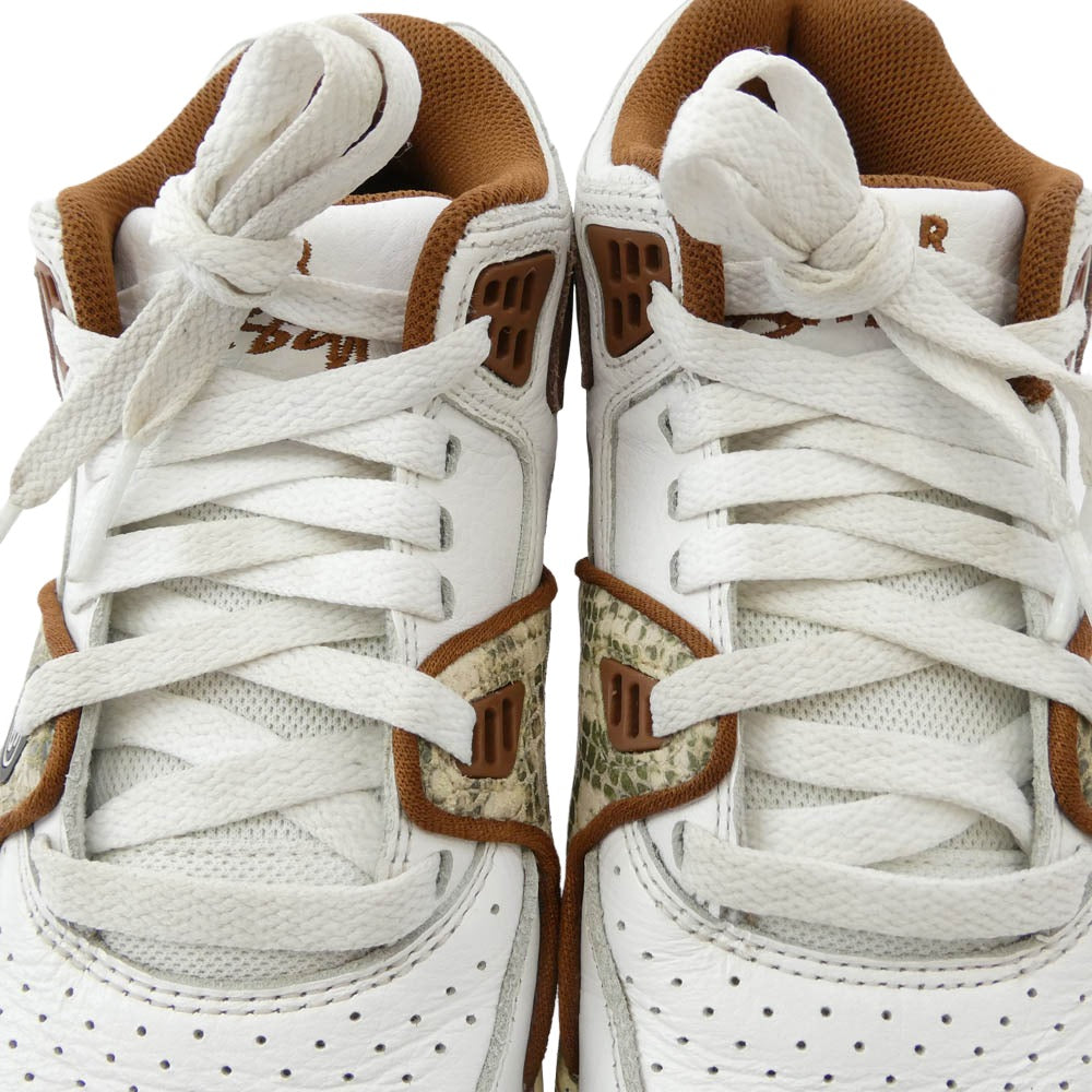 NIKE ナイキ 23AW FD6475-100 x Stussy Air Flight 89 Low SP White and Pecan エア フライト ロー ホワイト アンド ピーカン スニーカー オフホワイト系 ブラウン系 23【中古】