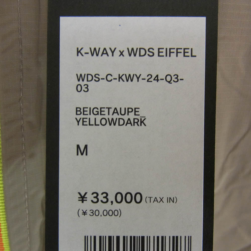 WIND AND SEA ウィンダンシー 24SS WDS-C-KWY-24-Q3-03 x K-WAY WDS EIFFEL エッフェル ジャケット イエロー系 M【新古品】【未使用】【中古】