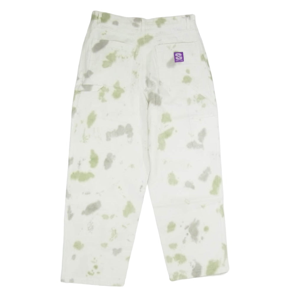 WIND AND SEA ウィンダンシー 24SS WDS-O-DYED-24-Q4-PT-01 Uneven Dye Painter Pant アンイーブン ダイ ペインター パンツ ホワイト系 M【新古品】【未使用】【中古】
