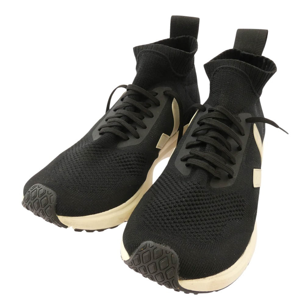 Rick Owens リックオウエンス × Veja ヴェジャ MID V-KNIT ミッド ニット スニーカー ブラック系 40【中古】 Rick Owens リックオウエンス × Veja ヴェジャ MID V-KNIT ミッド