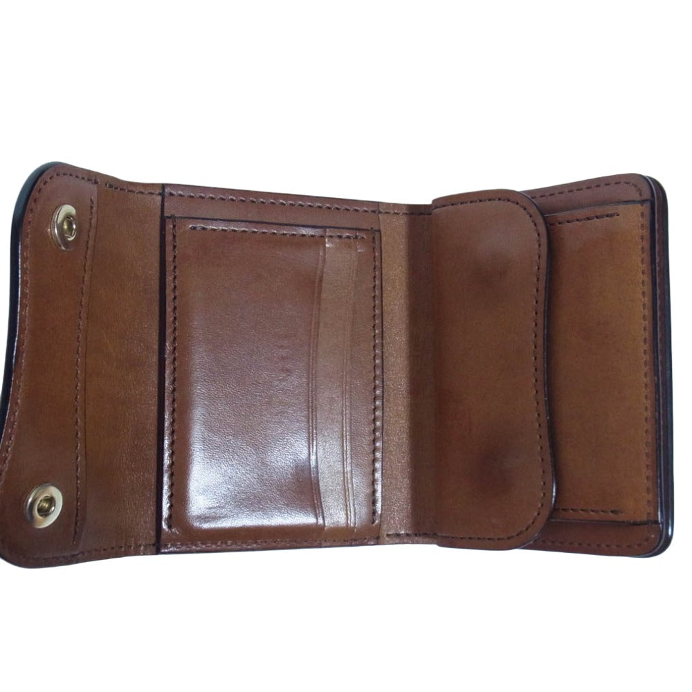 WILDSWANS ワイルドスワンズ ENO イーノ サドルプルアップ 三つ折り 財布 ブラウン系【中古】