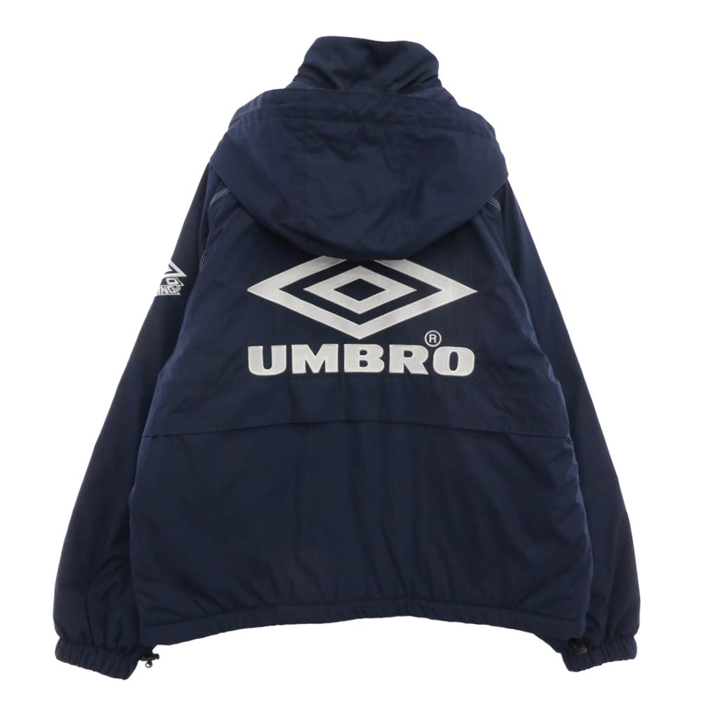 エクストララージ 23AW 101234021025 × UMBRO アンブロ ジップアップ フーディ 中綿 ジャケット ブルゾン ネイビー系 S【中古】