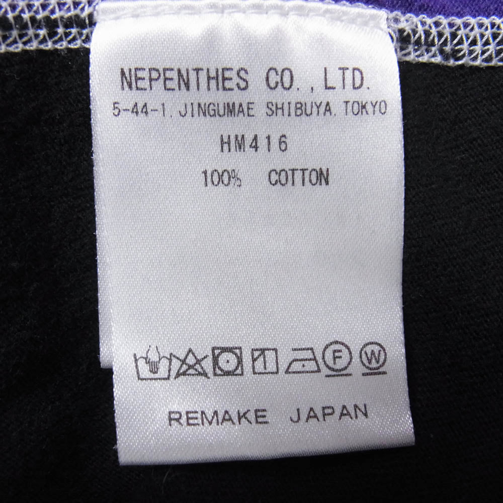 Needles ニードルス 20AW HM416 × Girls Don’t Cry ガールズドントクライ 再構築 リメイク ロゴプリント Tシャツ 半袖カットソー ダークネイビー系 L【中古】