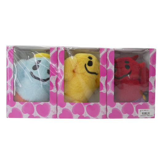 SAINT MICHAEL セントマイケル SM-YS1-0000-C10 × cactus plant flea market PLUSH SMILES MULTI マスコット ぬいぐるみ 3体セット ライトブルー系 イエロー系 レッド系【新古品】【未使用】【中古】