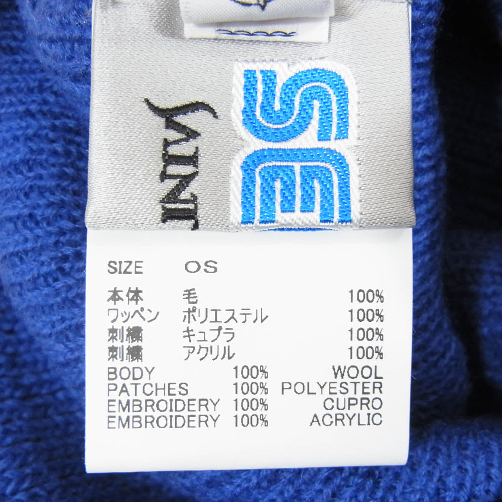 SAINT MICHAEL セントマイケル 25AW SM-HR1-0000-C66 ×SEGA セガ KNIT CAP SAINT SEGA ロゴデザイン ニットキャップ ビーニー ブルー系 OS【新古品】【未使用】【中古】