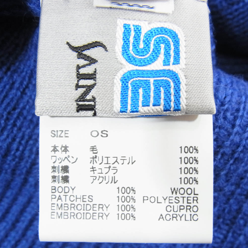 SAINT MICHAEL セントマイケル 25AW SM-HR1-0000-C66 ×SEGA セガ KNIT CAP SAINT SEGA ロゴデザイン ニットキャップ ビーニー ブルー系 OS【新古品】【未使用】【中古】