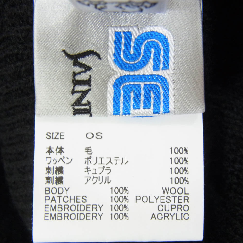 SAINT MICHAEL セントマイケル 25AW SM-HR1-0000-C65 ×SEGA セガ KNIT CAP SAINT SEGA ロゴデザイン ニットキャップ ビーニー ブラック系 OS【新古品】【未使用】【中古】