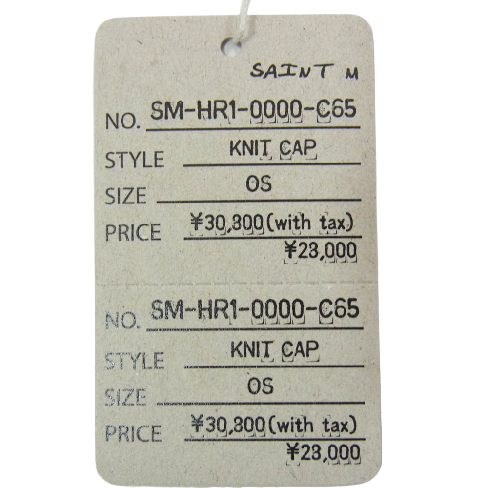 SAINT MICHAEL セントマイケル 25AW SM-HR1-0000-C65 ×SEGA セガ KNIT CAP SAINT SEGA ロゴデザイン ニットキャップ ビーニー ブラック系 OS【新古品】【未使用】【中古】