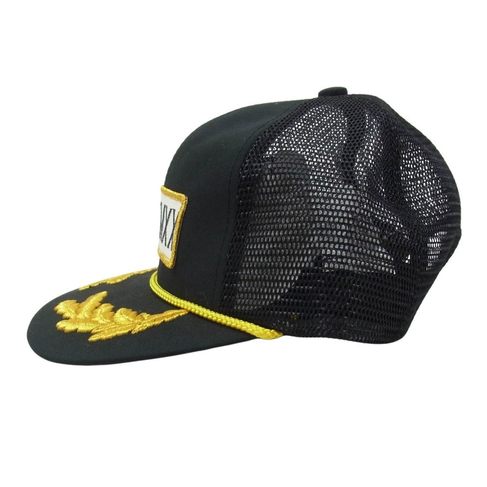 SAINT MICHAEL セントマイケル 25AW SM-HR1-0000-095 MESH CAP ロゴワッペンデザイン メッシュキャップ 帽子 ブラック系 OS【新古品】【未使用】【中古】