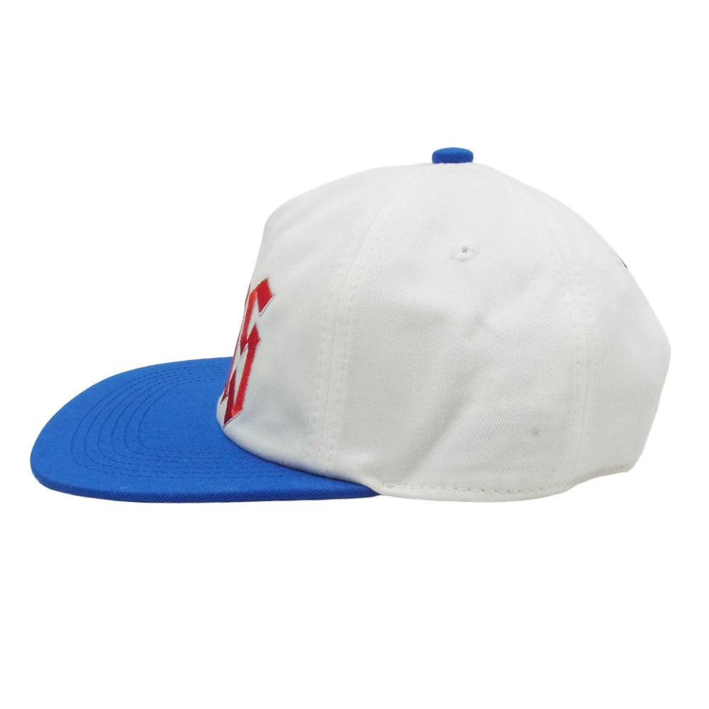 SAINT MICHAEL セントマイケル 25AW SM-HR1-0000-C22 × NAS CAP ロゴ刺繍 バイカラー キャップ 帽子 ホワイト系 OS【新古品】【未使用】【中古】